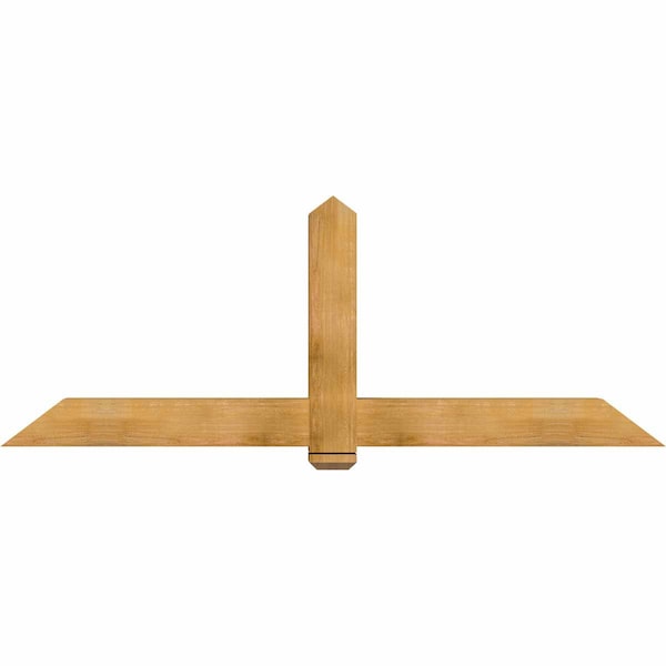 Ekena Millwork Eugene Rough Sawn Timber Gable Bracket, Western Red Cedar, 84"W x 31"H x 6"D x 6"F, 9/12 Pitch GBW084X31X0606EUG00RWR - main